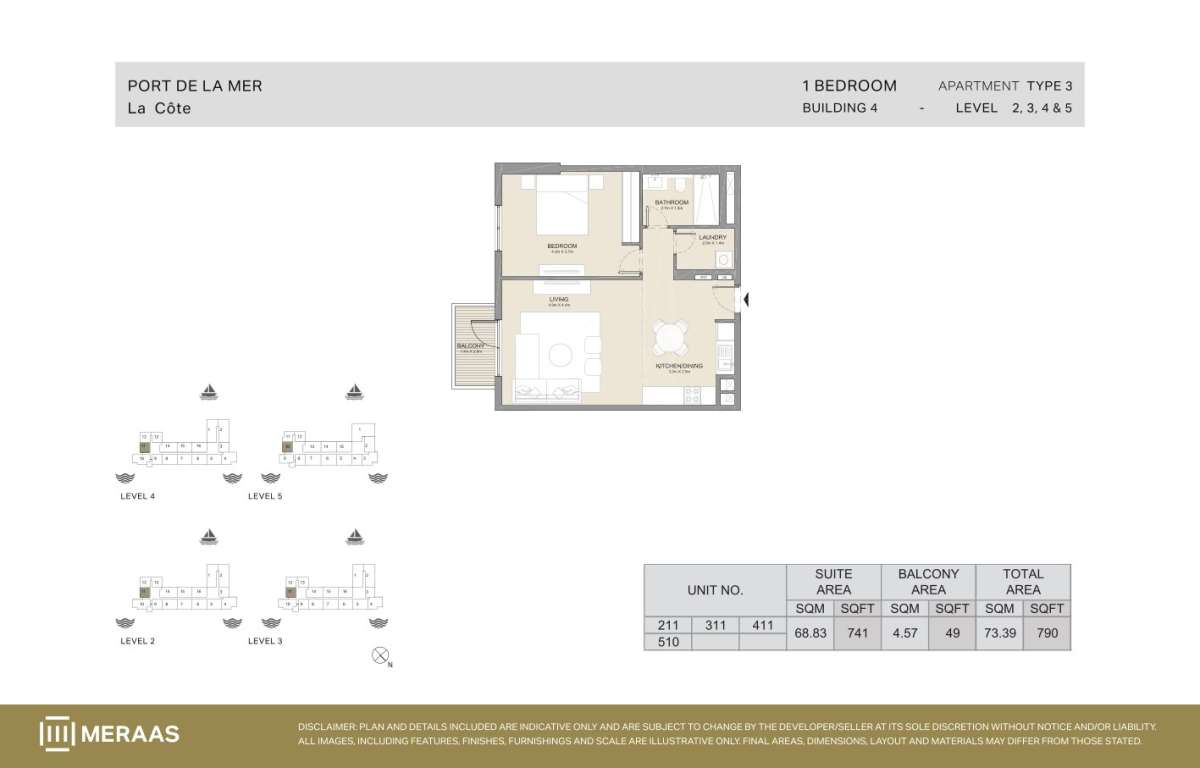 3-1BHK-Type 3 - Unit 211,311,411,510